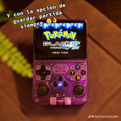 CONSOLA RETRO PORTATIL R36S (Morado)